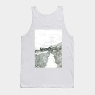 Coastal path at Crail in Fife [ East Coast of Scotland] [Pencil version] Tank Top